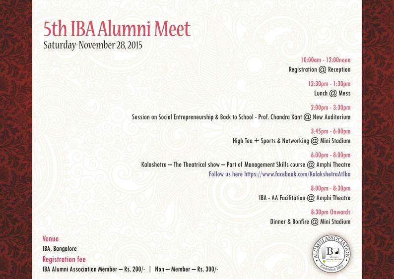Alumni Meet agenda